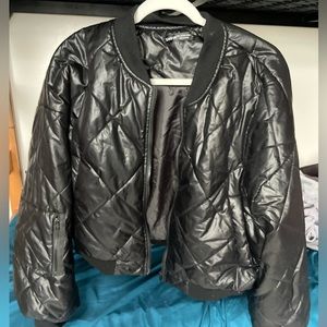 SHEIN Coldbreaker Drop Shoulder Zip up Quilted Coat